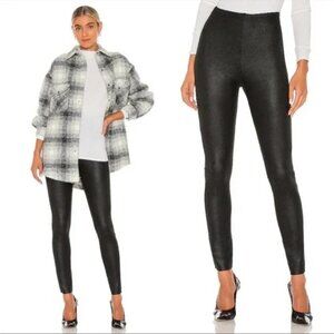 Commando High Waisted Full Length Faux Suede Fall Winter Leggings Black